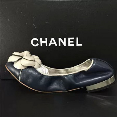 CHANEL Shallow mouth flat shoes Women--144